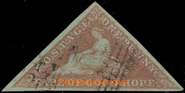 226704 - 1853 SG.1, Alegorie 1P pale brick-red, silně namodralý pap