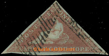 226705 - 1853 SG.1, Alegorie 1P pale brick-red, silně namodralý pap