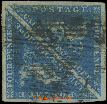 226708 - 1853 SG.2, Alegorie 4P deep blue, silně namodralý papír, 