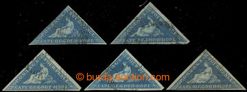 226710 - 1853 SG.2, 4, 6, 6a, 19a, Allegory 4P - selection of 5 piece