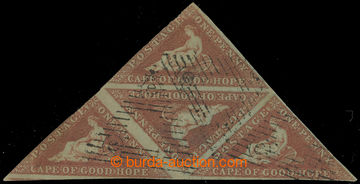 226712 - 1853 SG.3a, Alegorie 1P brown-red, lehce namodralý papír (