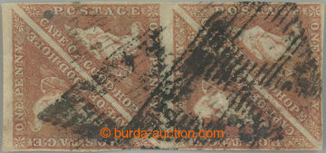 226716 - 1853 SG.3a, Alegorie 1P brown-red, lehce namodralý papír, 