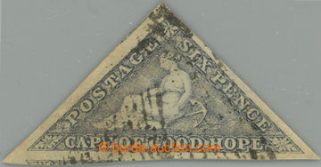 226736 - 1862 SG.7c, Allegory 6P slate lilac on blued paper, print P.