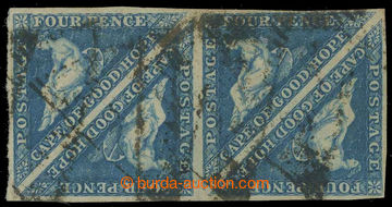 226756 - 1855 SG.6a, Alegorie 4P blue, 4-blok, tisk P.B.; plný stři