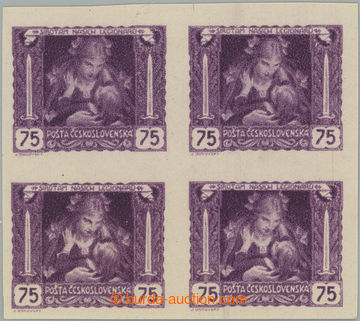 226827 -  PLATE PROOF  Mother and Child 75h in violet color place gre