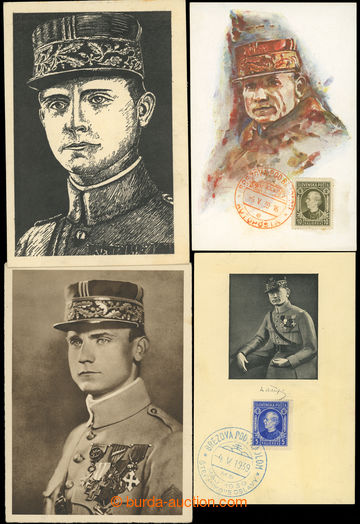 226879 - 1939 M.R. ŠTEFÁNIK - 4ks slovenských pohlednic, 2x maléh