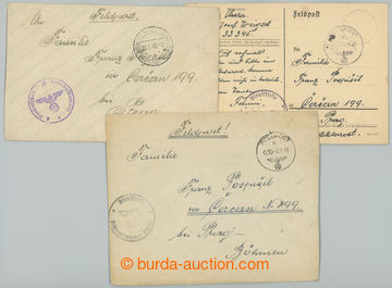 226925 - 1940-1941 2 letters and one cards FP from member of SS, 1x w