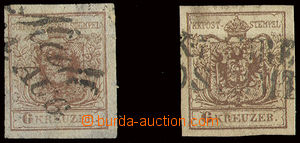 22700 - 1850 I.emise 6Kr, HP typ Ib, 1x špatný tisk + DV Kreuzeb.