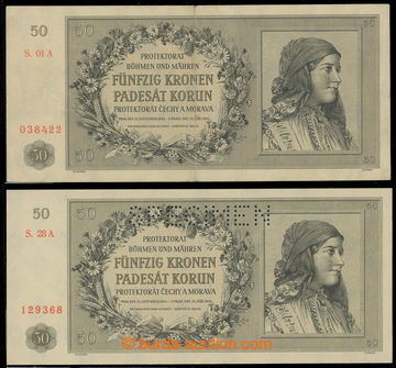 227019 - 1944 Ba.42, 50K 1944, set 01A, quality 2/2 + SPECIMEN, set 2