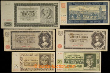 227022 - 1939-1945 PARTIE / sestava 23ks protektorátních bankovek z