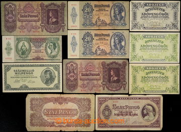 227039 - 1930-1946 [COLLECTIONS]  HUNGARY / selection of 34 bank-note