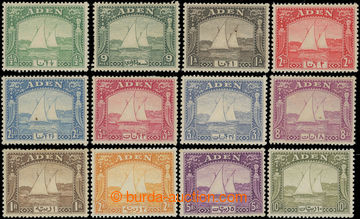 227109 - 1937 SG.1-12, Dhow ½A - 10R; complete popular set, spots, c