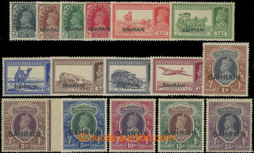 227120 - 1938 SG.20-37, Indian George VI. 3ps - 25Rs with overprint B