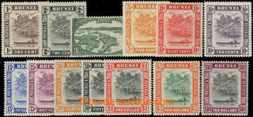 227134 - 1947-1951 SG.79-92, Brunei River 1C - $10; complete set, c.v