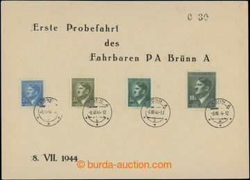 227151 - 1944 AUTOPOŠTA / PaLa-a, Pamětní list pro autopoštu Brü