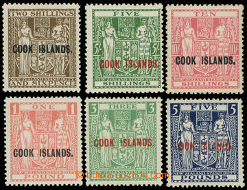 227165 - 1943-1954 SG.131w-136w, přetiskové NZ 2Sh6P - £5, přetis