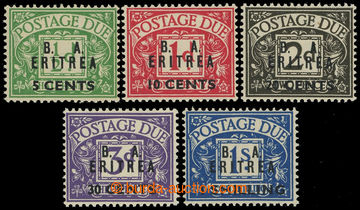 227172 - 1950 SG.ED6-ED10, Postage due stamp 5C/½P - 1Sh/1Sh, overpr
