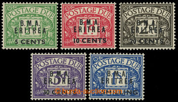 227173 - 1948 SG.ED1-ED5, Postage due stamps 5C/½P - 1Sh/1Sh, overpr