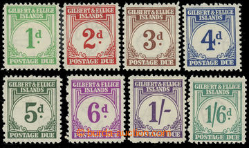 227200 - 1940 SG.D1-D8, Postage due stamps ½P - 1Sh6P; complete set,