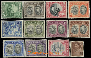 227202 - 1938-1950 SG.152-163e, George VI. Motives ¼P - 10Sh; comple