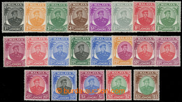 227224 - 1949-1955 SG.133-147, Sultan Ismail 1C - £5; complete long 