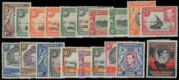 227228 - 1938-1954 SG.131-151b, George VI. Motives 1C - £1; complete
