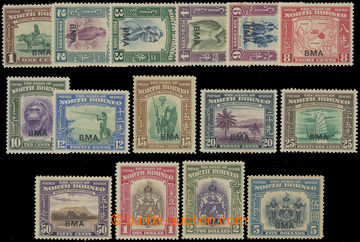 227260 - 1945 SG.320-334, Motives 1C - $5 with overprint BMA; complet