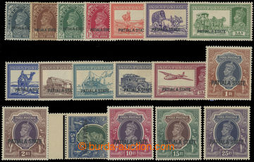 227293 - 1937-1938 SG.80-97, indické Jiří VI. Portréty a dopravn