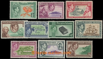 227305 - 1940-1951 SG.1-8, Jiří VI. Motivy ½P - 2Sh6P; kompletní 