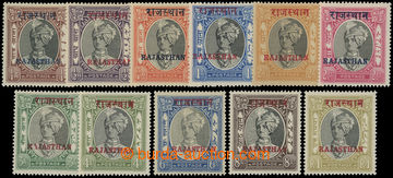 227307 - 1950 SG.15-25, známky Jaipur ¼A - 1R s přetiskem RAJASTHA