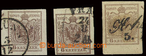 22736 - 1854 St. Andrew's cross, comp. 3 pcs of stamp. issue I 6 Kre