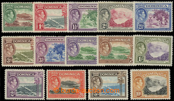 227405 - 1938-1947 SG.99-108a, Jiří VI. Motivy ½P-10Sh; po nálepc