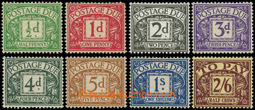 227408 - 1937-1938 SG.D27-D34, Doplatní ½P - 2Sh6P, průsvitka G VI