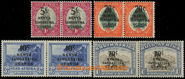 227430 - 1941-1942 SG.151-154, přetiskové páry 5c/1P - 70c/1Sh; ko