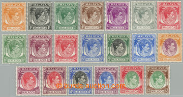 227433 - 1949-1952 SG.3-17, Jiří VI. 2C - $5; kompletní dlouhá s