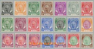 227456 - 1950-1956 SG.53-73, Abu Bakar 1C - £5; kompletní série, k