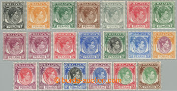 227458 - 1949-1952 SG.3-22, Jiří VI. 1C - $5; kompletní série, t