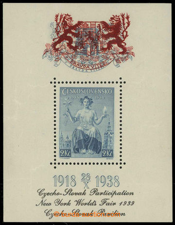227562 - 1939 AS12, miniature sheet 20. Anniv Czechosl. stamps, exhib