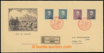227612 - 1946 MINISTERSKÉ / FDC M A/46, Hradčany - black-violet, on