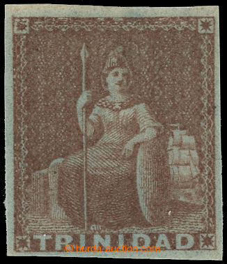 227630 - 1851 SG.7, Britannia (1P) brownish red na namodralém papír