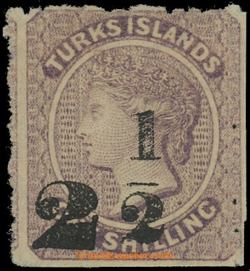 227667 - 1881 SG.36, Viktorie 1Sh lilac s přetiskem 2½; kat. £600,