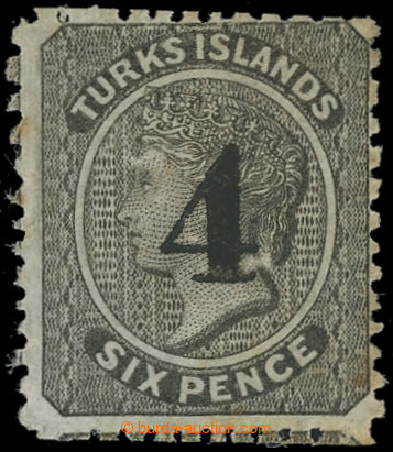 227672 - 1881 SG.42, Victoria 6P black with rarest type of overprint 