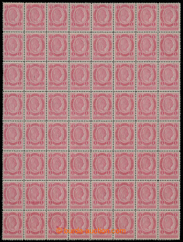 227706 - 1899 Ferch. 81a, FJ I. 1K karmin / rosa, luxusní 64-blok, k