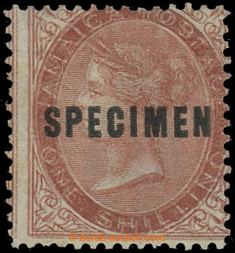 227711 - 1860 SG.6var, Victoria 1Sh yellow-brown, SPECIMEN and in add