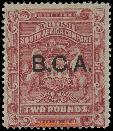 227725 - 1891 BCA (Nyasaland) SG.12, Znak £2 rose red s přetiskem B