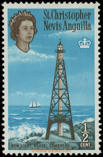 227733 - 1963 SG.129w, QE II. lighthouse 1/2C with INVERTED wmk; c.v.