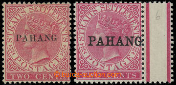 227736 - 1889-1890 SG.4, 6, Viktorie Straits Settlements 2C červená