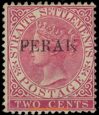 227738 - 1886 SG.19ab, Victoria Straits Settlements 2C red, overprint