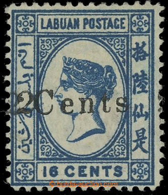 227747 - 1885 SG.25b, Victoria 16c with overprint 2 CENTS - 2 INSERTE