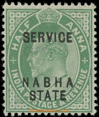 227754 - 1885 SG.O35a, Edvard VII. ½A s přetiskem SERVICE NABHA STA